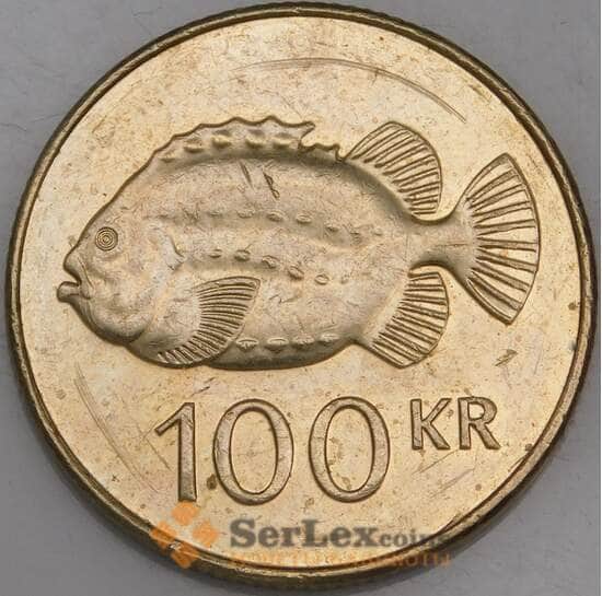 Исландия монета 100 крон 1995-2011 КМ35 aUNC арт. 9251