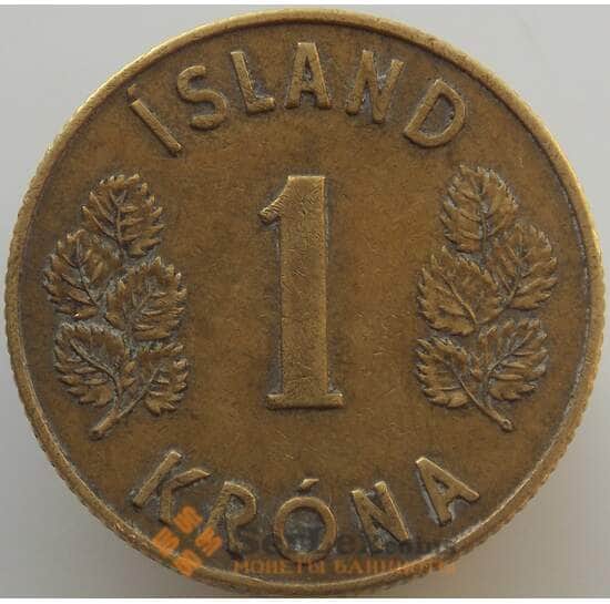 Исландия 1 крона 1957-1975 КМ12а VF арт. 9244