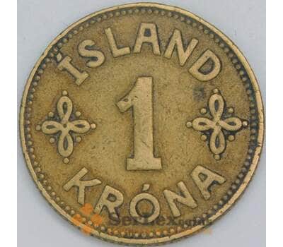Монета Исландия 1 крона 1940 КМ3 VF арт. 9245