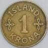 Исландия 1 крона 1940 КМ3 VF арт. 9245