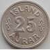 Монета Исландия 25 эйре 1940 КМ2 AU-aUNC арт. 9250