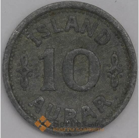 Исландия монета 10 эйре 1942 КМ10 VF арт. 9249