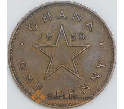 Монета Гана 1 пенни 1958 КМ2 XF арт. 9163
