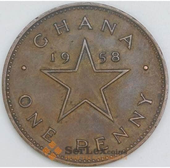Гана 1 пенни 1958 КМ2 XF арт. 9163