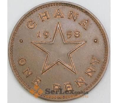 Монета Гана 1 пенни 1958 КМ2 XF арт. 9163