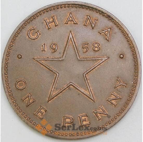 Гана 1 пенни 1958 КМ2 XF арт. 9163 Гана 1 пенни 1958 КМ2 XF арт. 9163