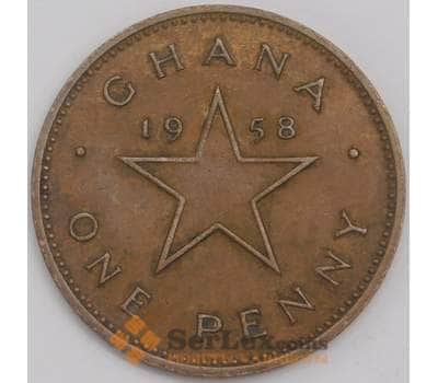 Монета Гана 1 пенни 1958 КМ2 XF арт. 9163