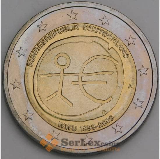 Германия монета 2 евро 2009 КМ277 UNC 10 лет евро арт. 46768