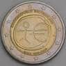 Германия монета 2 евро 2009 КМ277 UNC 10 лет евро арт. 46768
