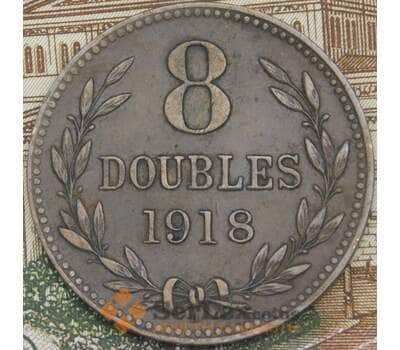 Монета Гернси 8 дублей 1918 КМ14 XF арт. 38752