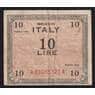 Италия 10 лир 1943 РМ13b VG Оккупация арт. 53644