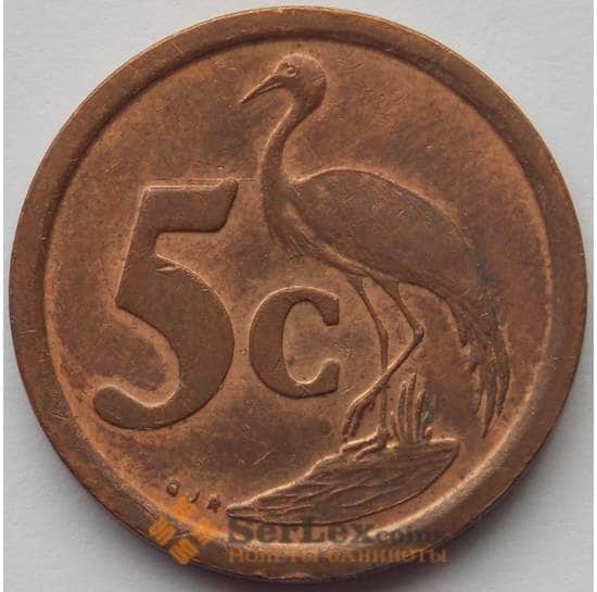 Южная Африка ЮАР 5 центов 1993 КМ134 XF Птица (J05.19) арт. 17070