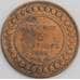 Тунис монета 5 сантимов 1904 KM228 VF арт. 45932