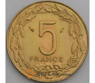 Центральная Африка 5 франков 1984 КМ7 UNC арт. 50073