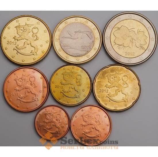 Финляндия набор Евро 1 цент - 2 евро 2012 (8 шт) UNC арт. 46742