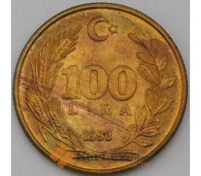 Монета Турция 100 лир 1993 КМ988 AU арт. 26939