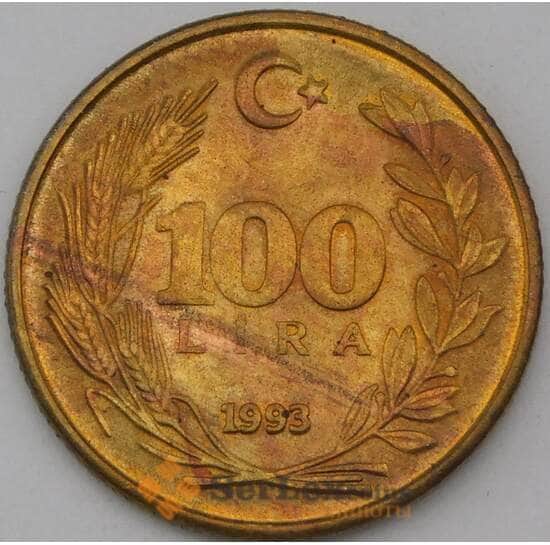 Турция 100 лир 1993 КМ988 AU арт. 26939