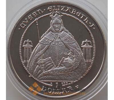Монета Британские Виргинские острова 1 доллар 2008 BU Королева Елизавета I арт. 13755