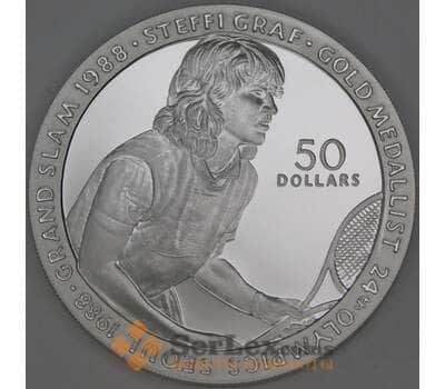 Ниуэ 50 долларов 1989 КМ44 Proof Сеул 1988 - Теннис, Штеффи Граф арт. 54097