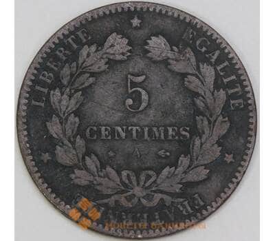 Франция 5 сантимов 1876 А КМ821 VG арт. 55057