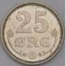Дания монета 25 эре 1919 КМ815 aUNC арт. 42254