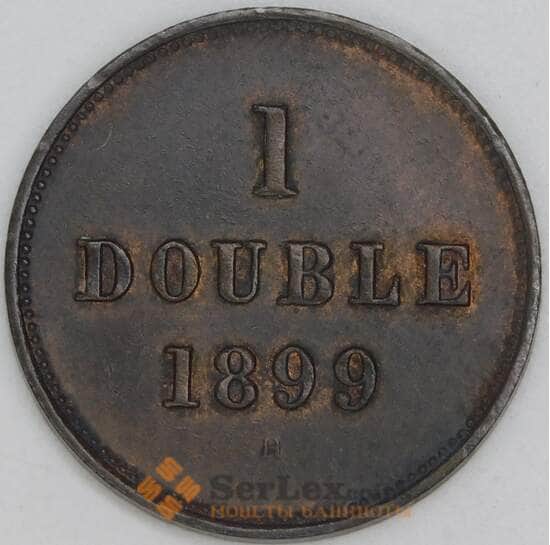 Гернси 1 дубль 1899 КМ10 AU арт. 54878 Гернси 1 дубль 1899 КМ10 AU арт. 54878