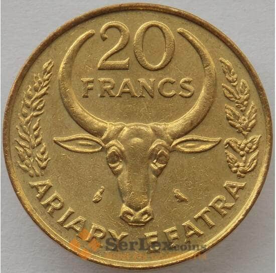 Мадагаскар 20 франков 1989 КМ12 UNC (J05.19) арт. 15645