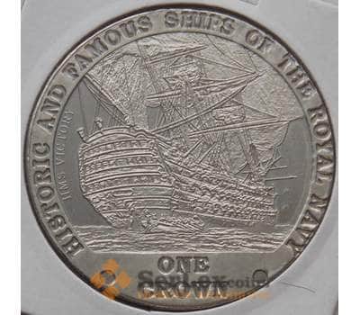 Монета Тристан-да-Кунья 1 крона 2008 КМ35 BU Корабль Виктори арт. 13314