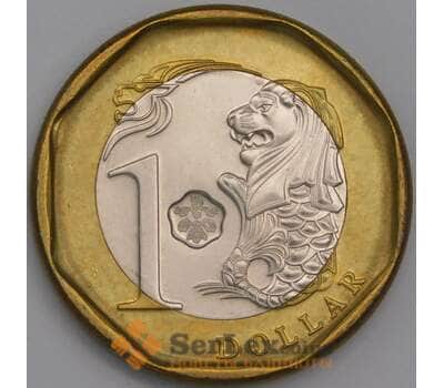 Сингапур монета 1 доллар 2017 КМ314 UNC арт. 42369