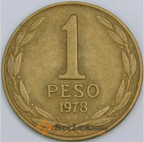 Чили 1 песо 1978 КМ208a VF арт. 57730