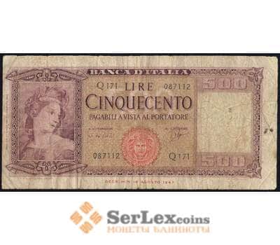 Банкнота Италия 500 лир 1947 Р80 VG-F арт. 39764