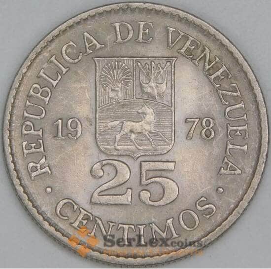 Венесуэла 25 сентимо 1978 Y50 aUNC арт. 56727