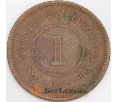 Стрейтс Сеттлментс монета 1 цент 1888 КМ16 F арт. 45769