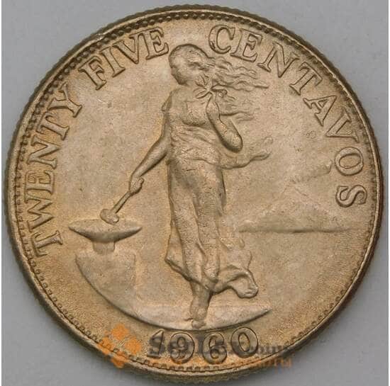 Филиппины 25 сентаво 1964 КМ189.2 aUNC арт. 26894