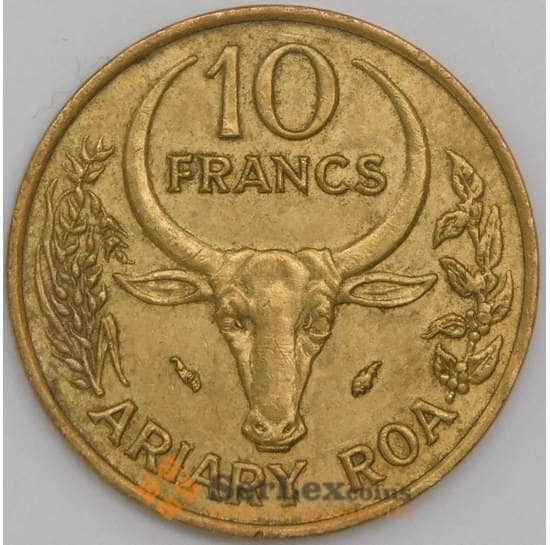 Мадагаскар монета 10 франков 1978 КМ11 aUNC арт. 44689