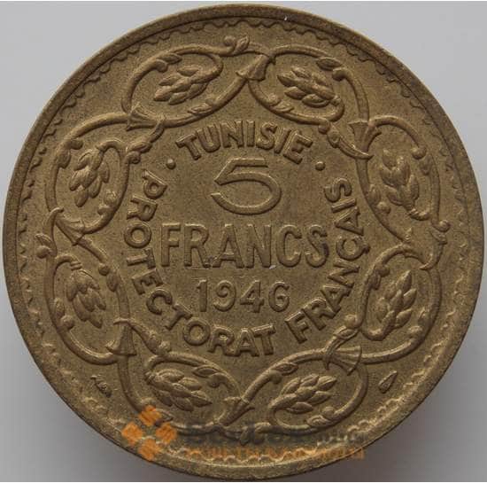 Тунис 5 франков 1946 КМ273 AU арт. 9303