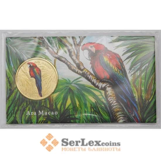Остров Сан Феликс (Чили) 1 доллар 2021 Птицы мира- Попугай Ара  арт. 30775