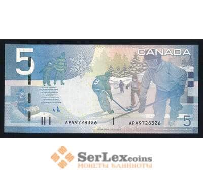 Канада 5 долларов 2006 (2006) Р101Aа UNC Хоккей арт. 55457