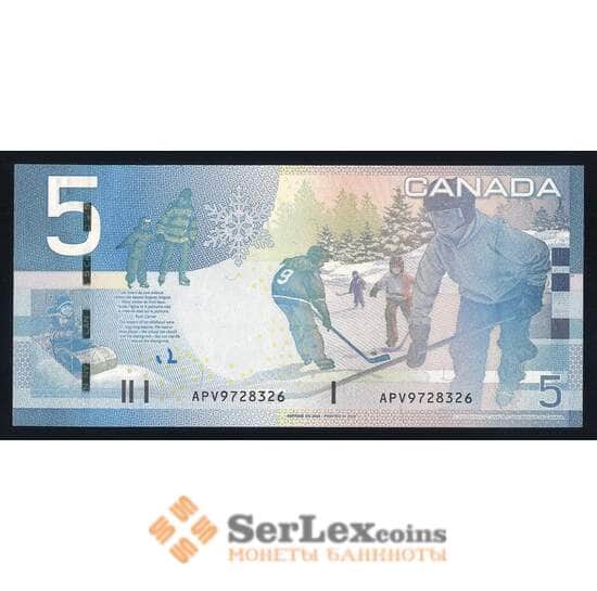 Канада 5 долларов 2006 (2006) Р101Aа UNC Хоккей арт. 55457