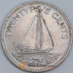 Багамские острова 25 центов 1991 КМ63.2 XF пятна арт. 57518