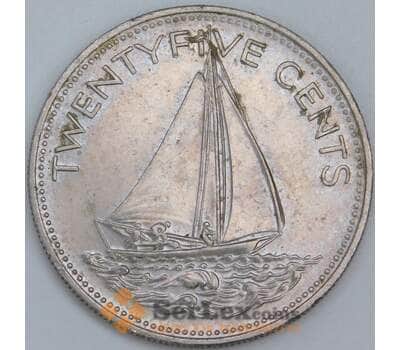 Багамские острова 25 центов 1991 КМ63.2 XF пятна арт. 57518