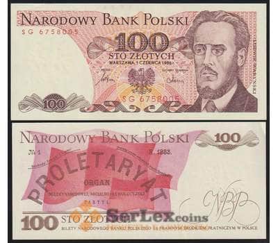 Польша банкнота 100 злотых 1986 Р143 UNC  арт. 48082