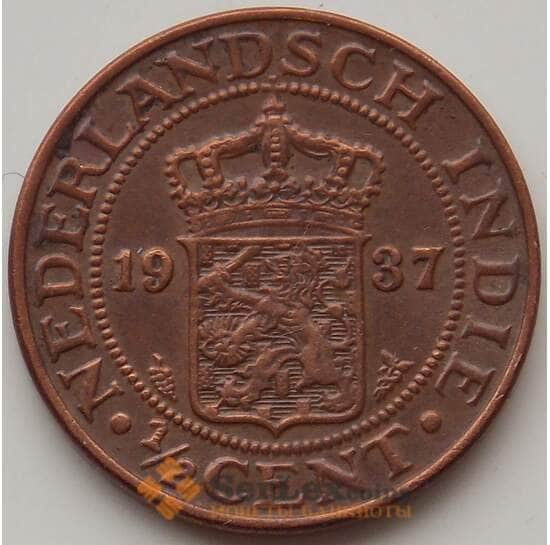 Нидерландская Восточная Индия 1/2 цента 1937 КМ314 AU арт. 12865