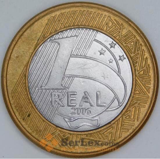 Бразилия 1 реал 2006 КМ652а XF арт. 56586 Бразилия 1 реал 2006 КМ652а XF арт. 56586