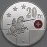 Бюсинген-ам-Хохреин 20 франков 2018 UNUSUAL Prooflike арт. 26371