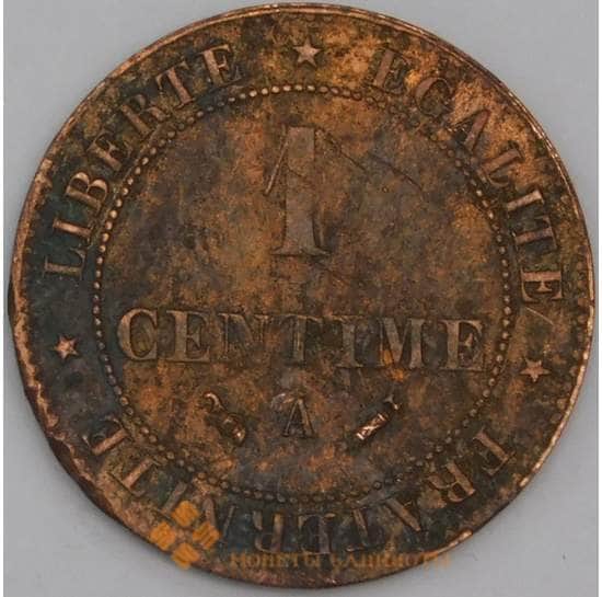 Франция монета 1 сантим 1889 А КМ826 XF арт. 44721