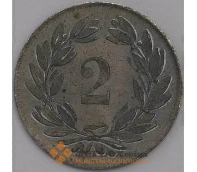 Монета Швейцария 2 раппен 1888 токен  арт. 40516