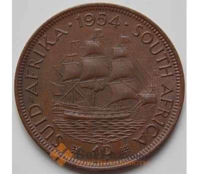 Монета Южная Африка ЮАР 1 пенни 1953-1960 КМ46 XF  арт. 7237