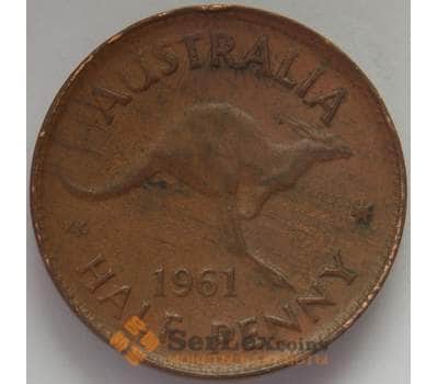 Монета Австралия 1/2 пенни 1961 КМ61 XF Кенгуру (J05.19) арт. 17157