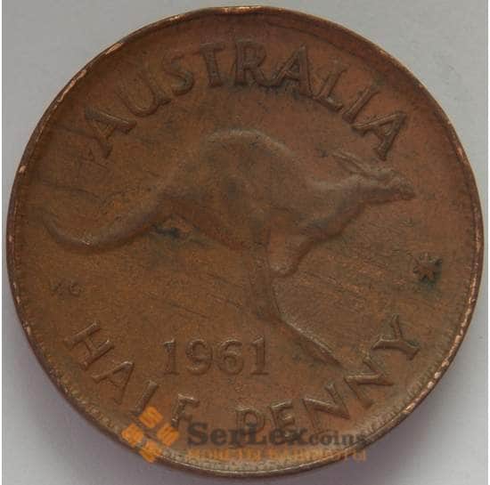 Австралия 1/2 пенни 1961 КМ61 XF Кенгуру (J05.19) арт. 17157